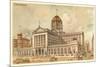 Vintage Chicago Post Office-null-Mounted Art Print