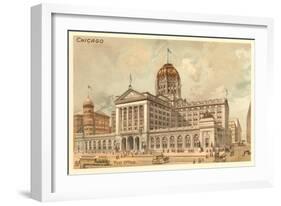 Vintage Chicago Post Office-null-Framed Art Print