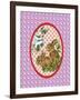 Vintage Christmas Bunnies-Effie Zafiropoulou-Framed Giclee Print