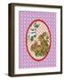 Vintage Christmas Bunnies-Effie Zafiropoulou-Framed Giclee Print