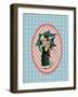 Vintage Christmas Card Girl with Umbrella 2-Effie Zafiropoulou-Framed Giclee Print