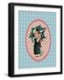 Vintage Christmas Card Girl with Umbrella 2-Effie Zafiropoulou-Framed Giclee Print