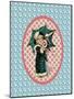 Vintage Christmas Card Girl with Umbrella 2-Effie Zafiropoulou-Mounted Giclee Print