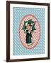 Vintage Christmas Card Girl with Umbrella 2-Effie Zafiropoulou-Framed Giclee Print