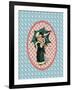 Vintage Christmas Card Girl with Umbrella 2-Effie Zafiropoulou-Framed Giclee Print