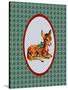 Vintage Christmas Deer-Effie Zafiropoulou-Stretched Canvas