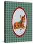 Vintage Christmas Deer-Effie Zafiropoulou-Stretched Canvas