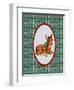 Vintage Christmas Deer-Effie Zafiropoulou-Framed Giclee Print