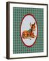 Vintage Christmas Deer-Effie Zafiropoulou-Framed Giclee Print