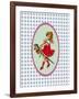 Vintage Christmas Girl with Hobby Horse-Effie Zafiropoulou-Framed Giclee Print