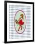 Vintage Christmas Girl with Hobby Horse-Effie Zafiropoulou-Framed Giclee Print