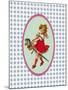 Vintage Christmas Girl with Hobby Horse-Effie Zafiropoulou-Mounted Giclee Print