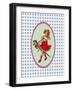 Vintage Christmas Girl with Hobby Horse-Effie Zafiropoulou-Framed Giclee Print