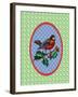 Vintage Christmas Robin-Effie Zafiropoulou-Framed Giclee Print