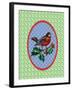 Vintage Christmas Robin-Effie Zafiropoulou-Framed Giclee Print