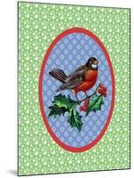 Vintage Christmas Robin-Effie Zafiropoulou-Mounted Giclee Print