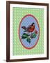 Vintage Christmas Robin-Effie Zafiropoulou-Framed Giclee Print