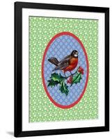 Vintage Christmas Robin-Effie Zafiropoulou-Framed Giclee Print