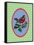 Vintage Christmas Robin-Effie Zafiropoulou-Framed Stretched Canvas