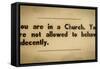 Vintage Church Rules Sign-Mr Doomits-Framed Stretched Canvas