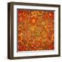 Vintage Circle Pattern-Yaviki-Framed Art Print