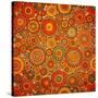 Vintage Circle Pattern-Yaviki-Stretched Canvas