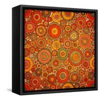 Vintage Circle Pattern-Yaviki-Framed Stretched Canvas