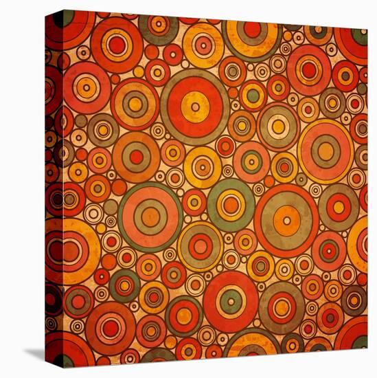 Vintage Circle Pattern-Yaviki-Stretched Canvas