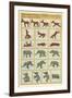 Vintage Circus Animal Toys-null-Framed Art Print