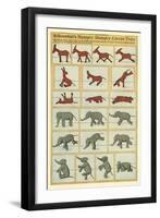 Vintage Circus Animal Toys-null-Framed Art Print