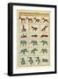 Vintage Circus Animal Toys-null-Framed Art Print