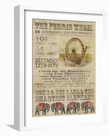 Vintage Circus IV-Grace Popp-Framed Art Print