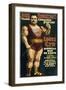 Vintage Circus Poster of French Canadian Strongman, Louis Cyr, Circa 1898-Stocktrek Images-Framed Art Print