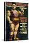 Vintage Circus Poster of French Canadian Strongman, Louis Cyr, Circa 1898-Stocktrek Images-Stretched Canvas