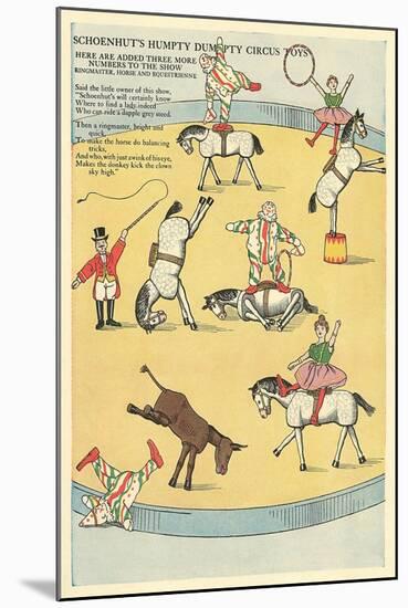 Vintage Circus Toys-null-Mounted Art Print