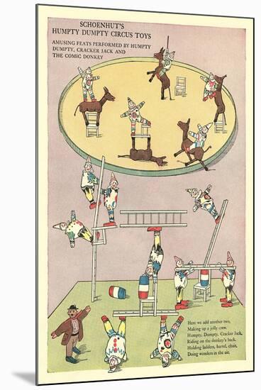 Vintage Circus Toys-null-Mounted Art Print