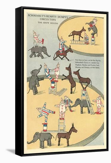 Vintage Circus Toys-null-Framed Stretched Canvas