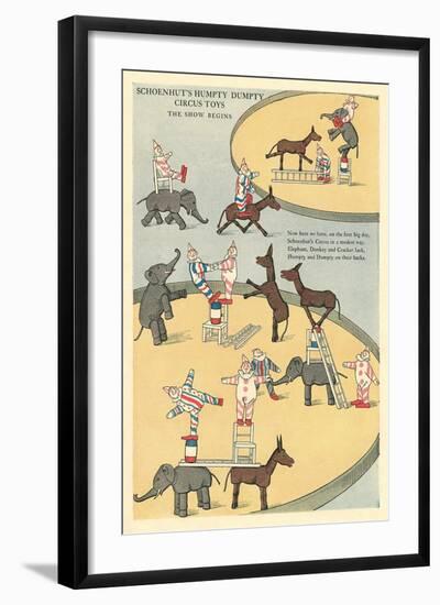 Vintage Circus Toys-null-Framed Art Print