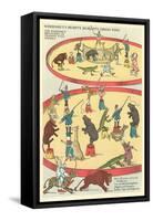 Vintage Circus Toys-null-Framed Stretched Canvas