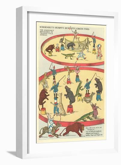 Vintage Circus Toys-null-Framed Art Print