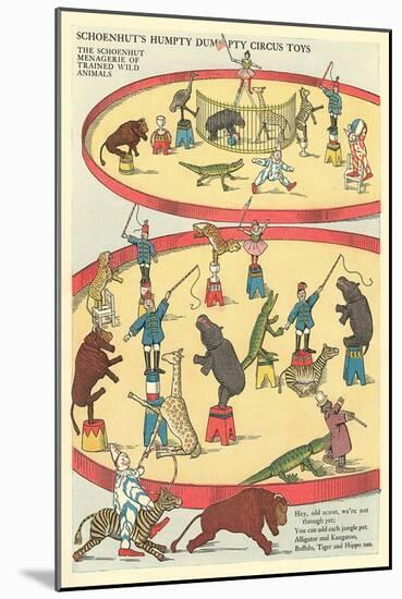 Vintage Circus Toys-null-Mounted Art Print