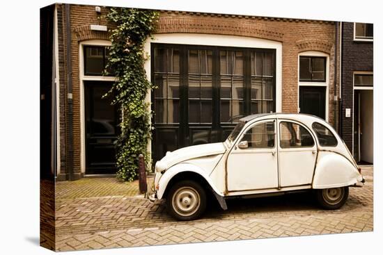 Vintage Citroen on a Street in Amsterdam, Netherlands-Carlo Acenas-Stretched Canvas