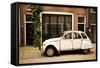 Vintage Citroen on a Street in Amsterdam, Netherlands-Carlo Acenas-Framed Stretched Canvas