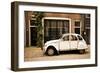 Vintage Citroen on a Street in Amsterdam, Netherlands-Carlo Acenas-Framed Photographic Print