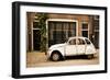 Vintage Citroen on a Street in Amsterdam, Netherlands-Carlo Acenas-Framed Photographic Print