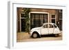 Vintage Citroen on a Street in Amsterdam, Netherlands-Carlo Acenas-Framed Photographic Print