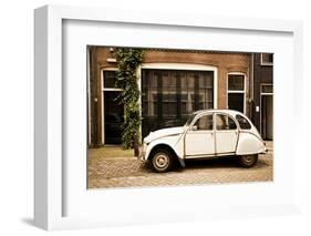 Vintage Citroen on a Street in Amsterdam, Netherlands-Carlo Acenas-Framed Photographic Print