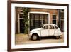 Vintage Citroen on a Street in Amsterdam, Netherlands-Carlo Acenas-Framed Photographic Print