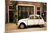 Vintage Citroen on a Street in Amsterdam, Netherlands-Carlo Acenas-Mounted Photographic Print