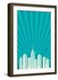 Vintage City Background. A4 Proportions.-Malchev-Framed Art Print